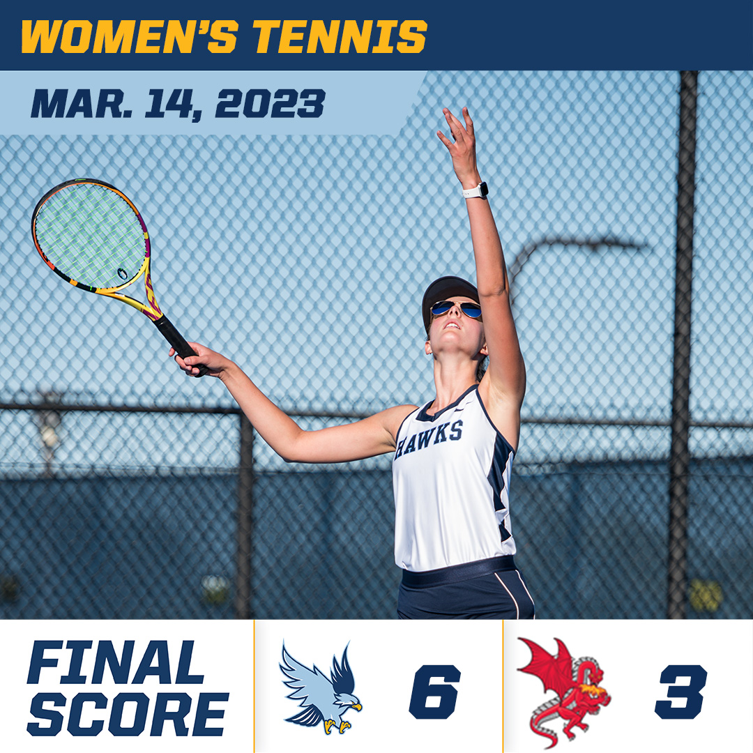 RWU_Athletics's tweet photo. @RedDragonSports @myrwu @CCC_Sports GO HAWKS!!! Women's Tennis def. @RedDragonSports, 6-3!

🎾No. 1 Doubles - Place and Cahoon def. Holtermann and Karen (8-5)
🎾No. 2 Singles - Ferraro def. Schutte (2-6, 6-3, 10-3)
🎾No. 3 Singles - Cahoon def. Shaw (7-6, 6-4)

#HAwkPride #CCCSports #CCCWTEN #d3tennis https://t.co/WM4FvSHvVM
