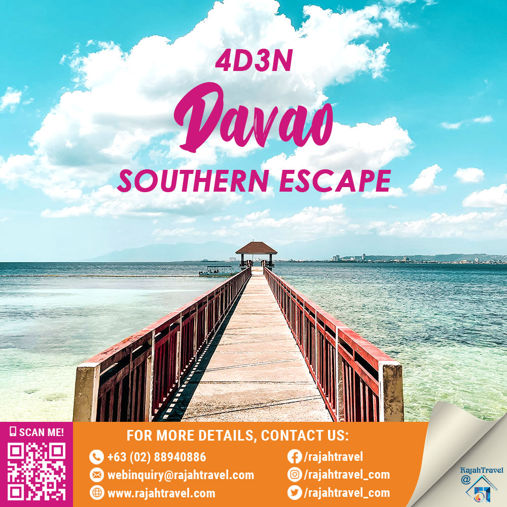 Discover the perfect tropical escape 🏝🇵🇭 #Davao

🏝 4D3N Davao: Southern Escape
👉bit.ly/3sYrsTd

#SeaLovers #BeachLife #WhenInDavao #SamalIsland
#ItsMoreFunInThePhilippines
#KeepTheFunGoing #SafeTripPH 
#RajahTravel #RajahAt51 #KAbyahe