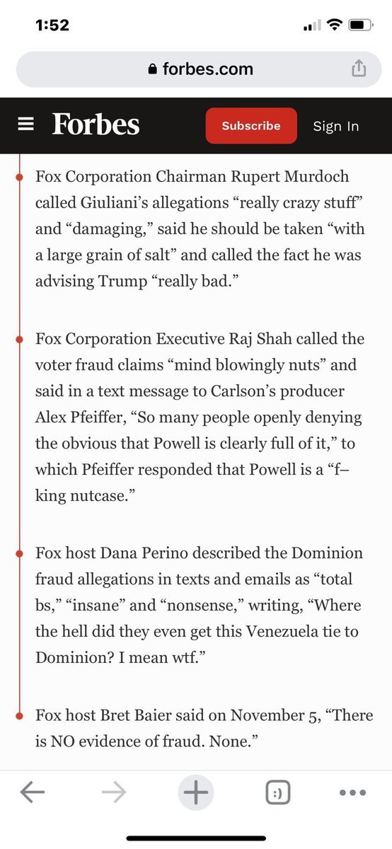 caligirl1879's tweet photo. @CarbonSteel218 @nytimes Um, NO. FOX hosts testified under oath they never believed the lie that Trump was cheated of victory in the 2020 election, in Dominions $1.6 Billion lawsuit against FOX. Hannity, Tucker, even Murdoch! Lawyers have all their texts &amp; audio too! Transcripts released, more ⬇️ https://t.co/ySJN29R6i0
