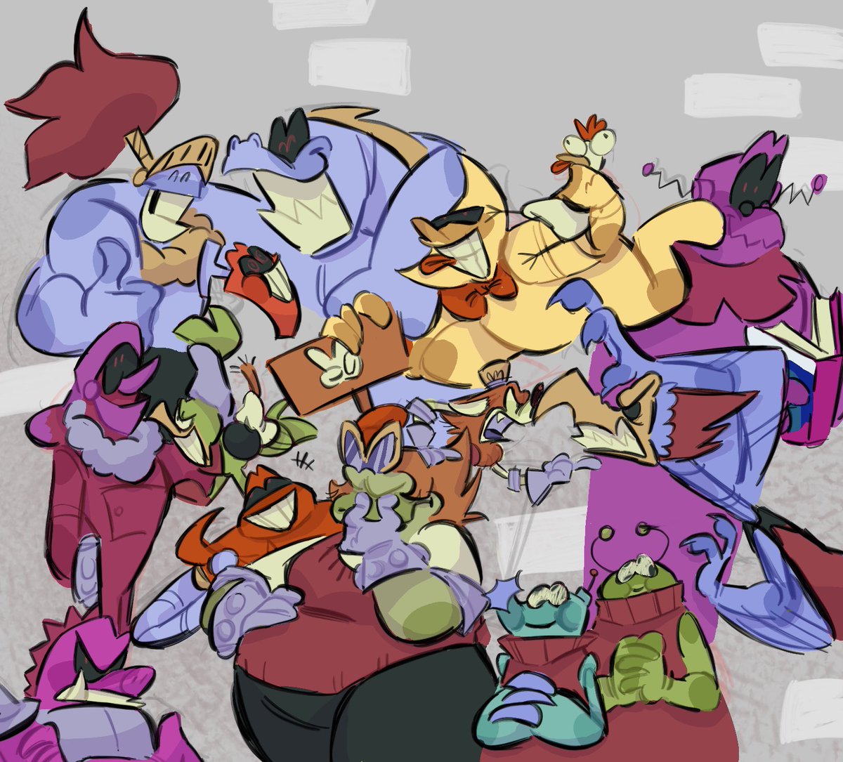 what a big ol’ happy family of a momma and her 12 silly billy sons #SonicTheHedgehog