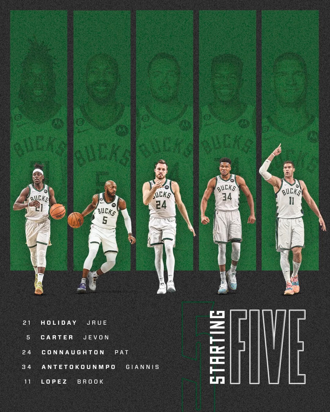 Milwaukee Bucks on Twitter "Jevon in the starting lineup tonight in