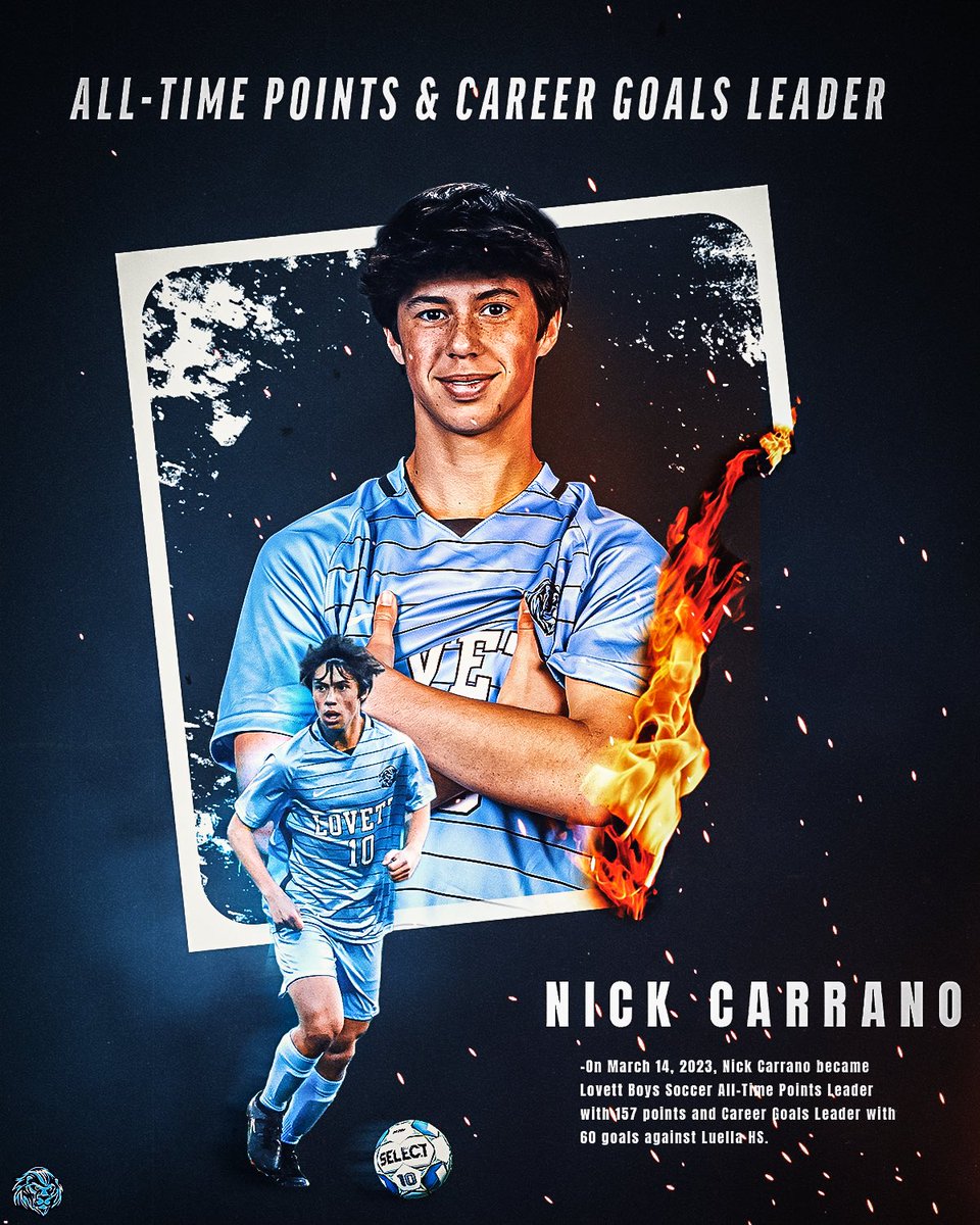 Lovett Athletics on Twitter "With a goal tonight, Nick Carrano '23