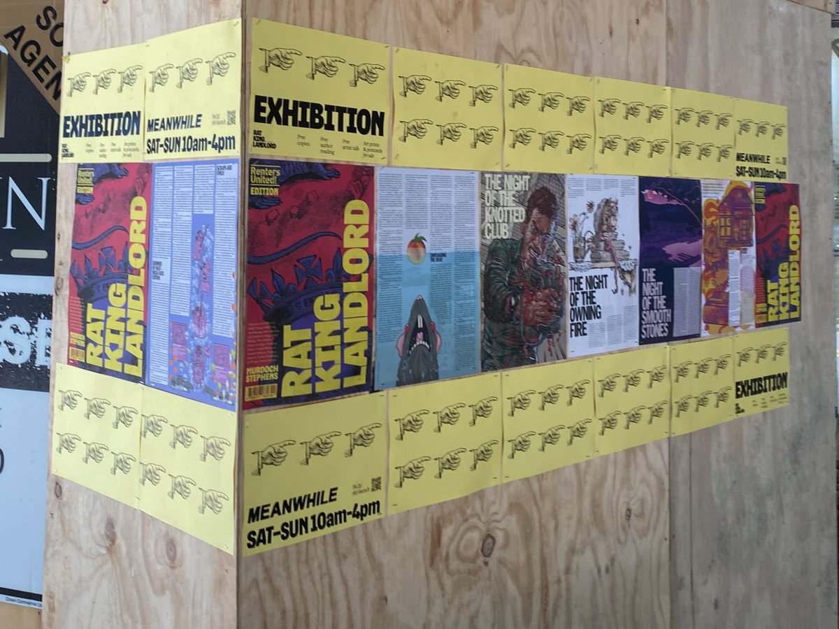 roberthwhitaker's tweet photo. I'd recommend spending your lunchbreak with a staple gun to anyone, also come to the Rat King Landlord exhibition: https://t.co/dY5Jw87Dcb https://t.co/wCSgXsAxAZ