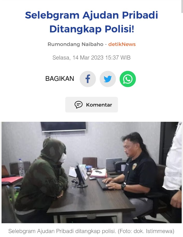 siapkawalpolri's tweet photo. 1 lagi kalau #PolriPresisi tak pilih kasih. Biarpun sering terlihat konten Ajudan Pribadi sering bareng polisi, kalau ada laporan tentang perbuatan dia ya tetep ditangkap juga sama @polresjakbar https://t.co/kboJwNZMcQ