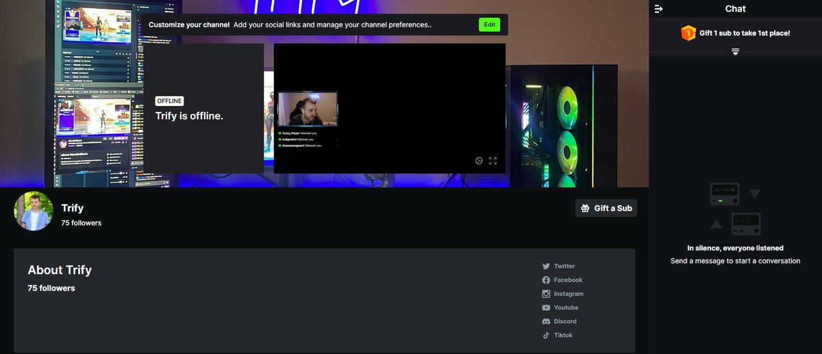 TrifyFPS's tweet image. Now affiliated on @KickStreaming .
First affiliated stream this week-end.
25 founder badges available.
Make sure to follow [kick.com/Trify]
@Trainwreckstv can I get verified please?
