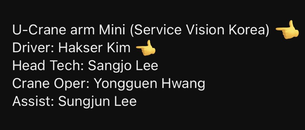 Shinemichm's tweet photo. — De acuerdo con la lista del equipo clave detrás de #SetMeFree_Pt2, habrá un mini brazo de grúa en U (proporcionado por Service Vision Korea) y un conductor acreditado. 

Las grúas en U generalmente se adjuntan a los vehículos y se usan comúnmente para capturar persecuciones [+] https://t.co/kvewGFF0pk