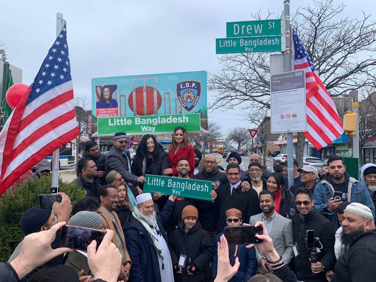 RichDavidNYC's tweet image. A nice recognition for the #Bangladeshi community in #OzonePark and #CityLine 🇧🇩