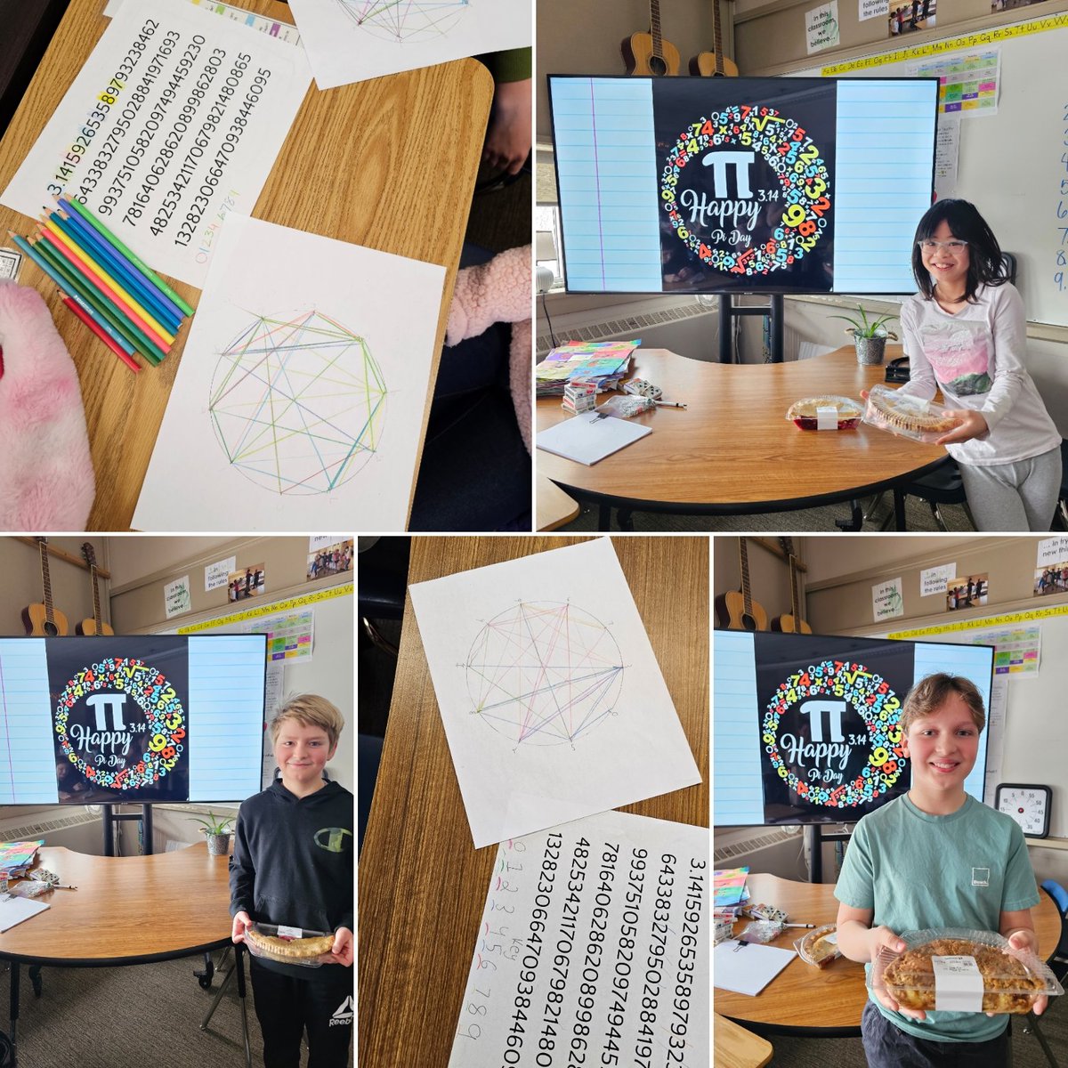 MrsPeeke's tweet photo. Happy Pi Day! We celebrated with Peeke's Annual Pi-Athlon... our winner recited the first 102 digits in Pi! Second place was 51 and third place was 30. We also made some Pi art and played a Pi dice game!
@StMarySchool2 @HolyTrinitySD 
#piDay2023 https://t.co/iOaWXKmNg3