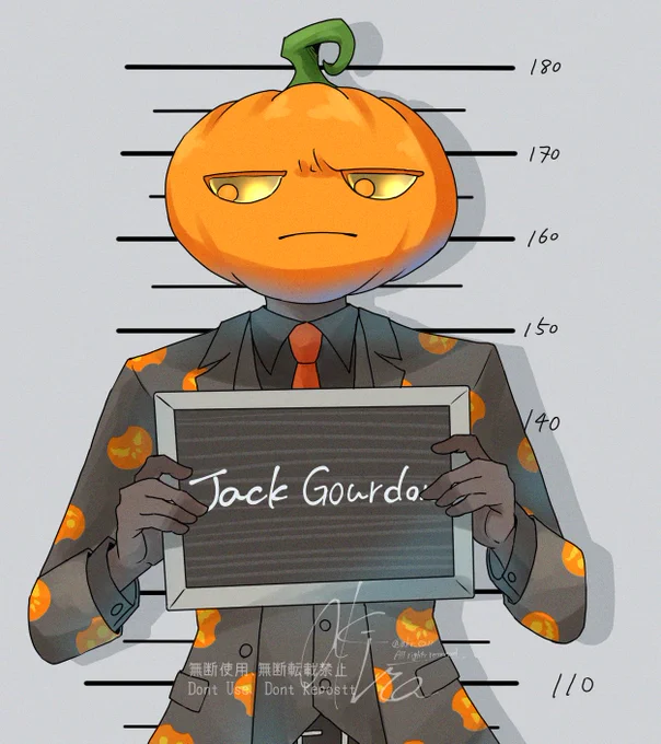 ジャックゴードン/Jack Gourdonマグショットのエモート、割と理想のジャックさんの身長が表示されるカボチャ族の身長にヘタは含まれないと思います#フォートナイト#フォートナイトイラスト#Fortnite#FortniteArt 