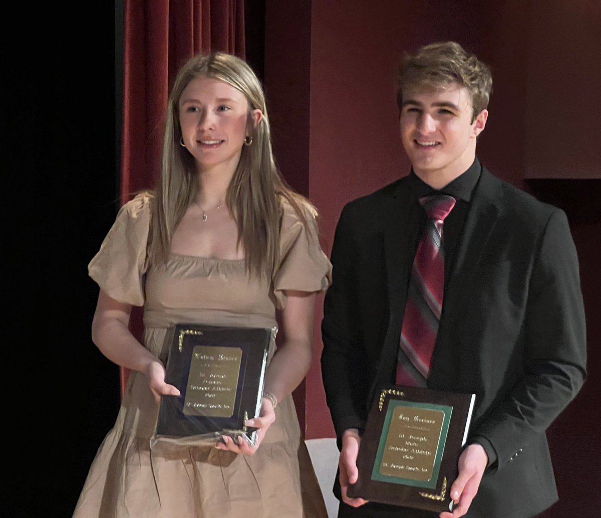 chrisRroush's tweet photo. Bishop LeBlond’s Tatum Studer and Lafayette’s Jay Greiner are the Scholar Athletes of the Year. https://t.co/nPfzl5ypAe