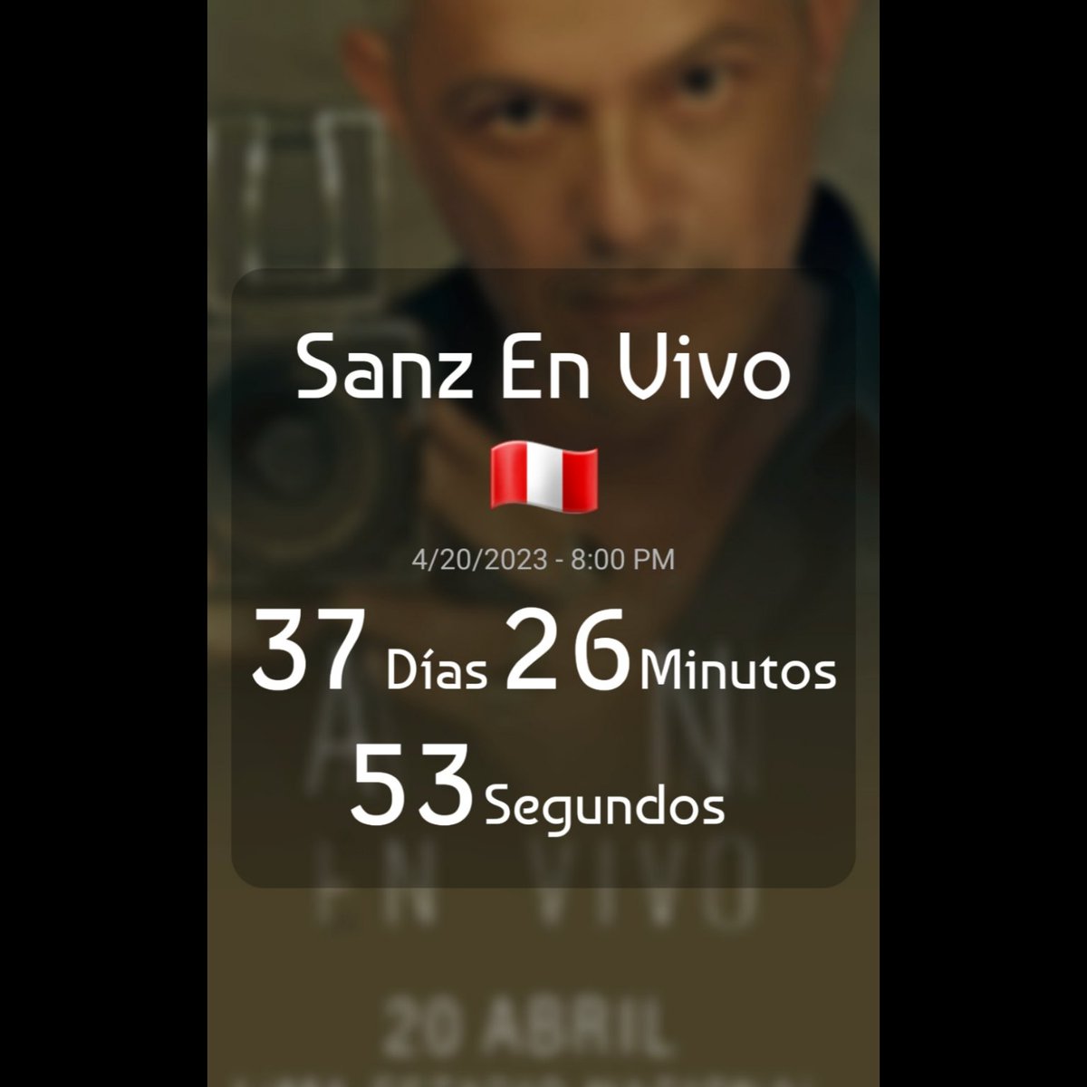 Cuenta regresiva jefe 🍀❤️ <a href="/AlejandroSanz/">Alejandro Sanz</a> 

#SanzEnVivo
