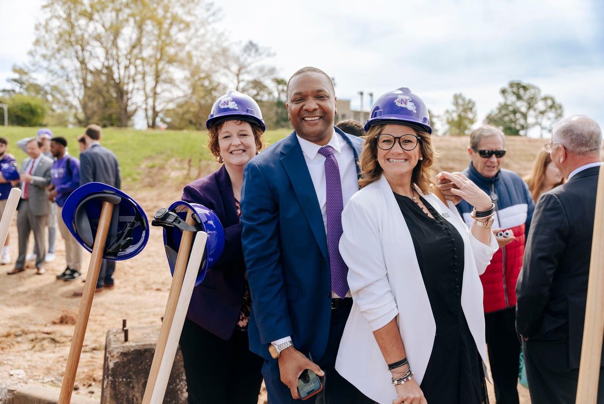 NSULA's tweet photo. Historic moment for NSU 🤘💜 

Read more about the groundbreaking of Alost Hall 👉 https://t.co/xqiC9ehYNI https://t.co/dmHDAf8kZ2
