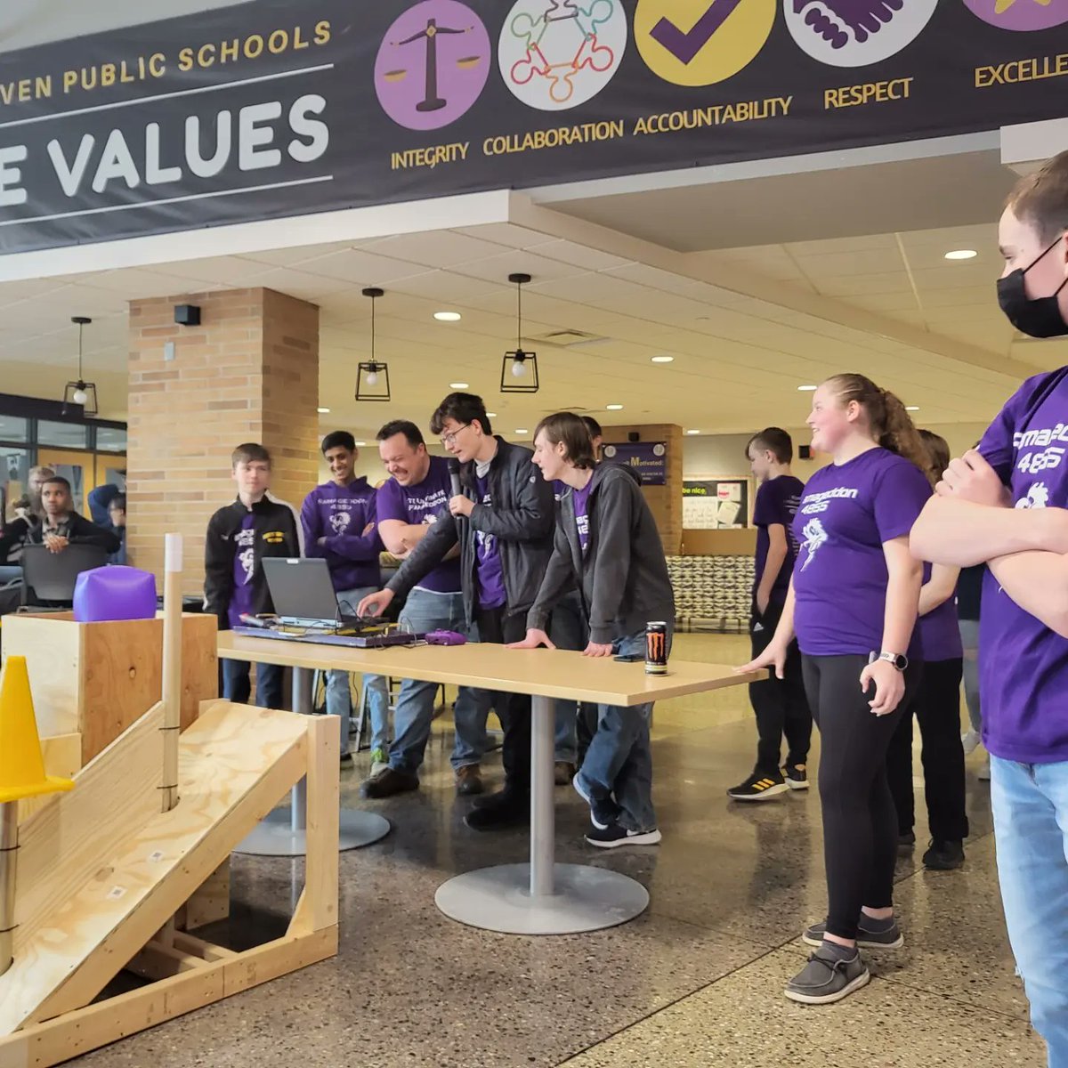 Ramageddon4855's tweet photo. Thank you to all of our Fanageddons for coming out and supporting our team during the Annual Ramageddon Robot Reveal! We hope you enjoyed meeting our 2023 robot, Dolly. #omgrobots #FRC #4855 #Impact #chargedup https://t.co/kCfsh76C5D