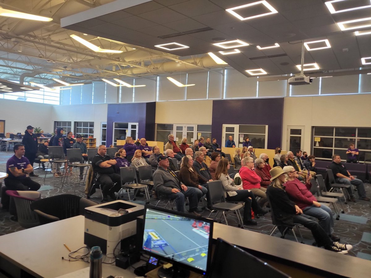 Ramageddon4855's tweet photo. Thank you to all of our Fanageddons for coming out and supporting our team during the Annual Ramageddon Robot Reveal! We hope you enjoyed meeting our 2023 robot, Dolly. #omgrobots #FRC #4855 #Impact #chargedup https://t.co/kCfsh76C5D