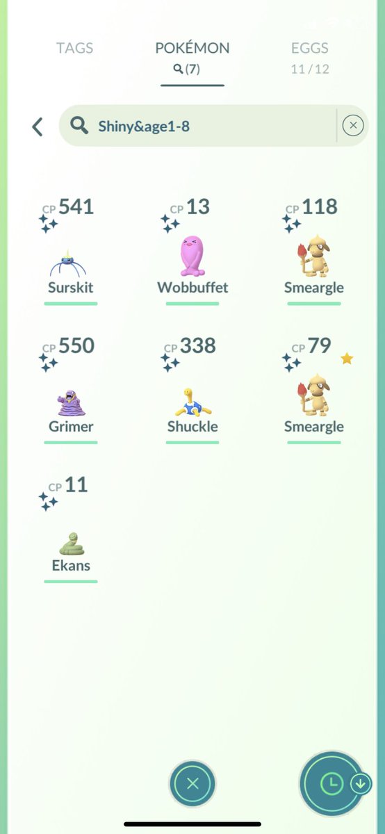 #ShinyPokemon haul from #festivaloflights only Smersh left and shuckle were repeats so I’m pretty pumped #PokemonGO