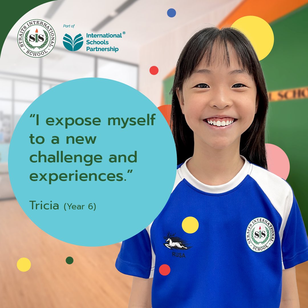 sis_penang's tweet photo. “I get to take on new challenges and experiences through this leadership role. Every goal created takes planning, action and practice, and I look forward to leading Rusa towards team success,” says Tricia the House Captain of Rusa, a kindred &amp; resilient house. 

#GrowBeyond https://t.co/6UIEMm3wXn