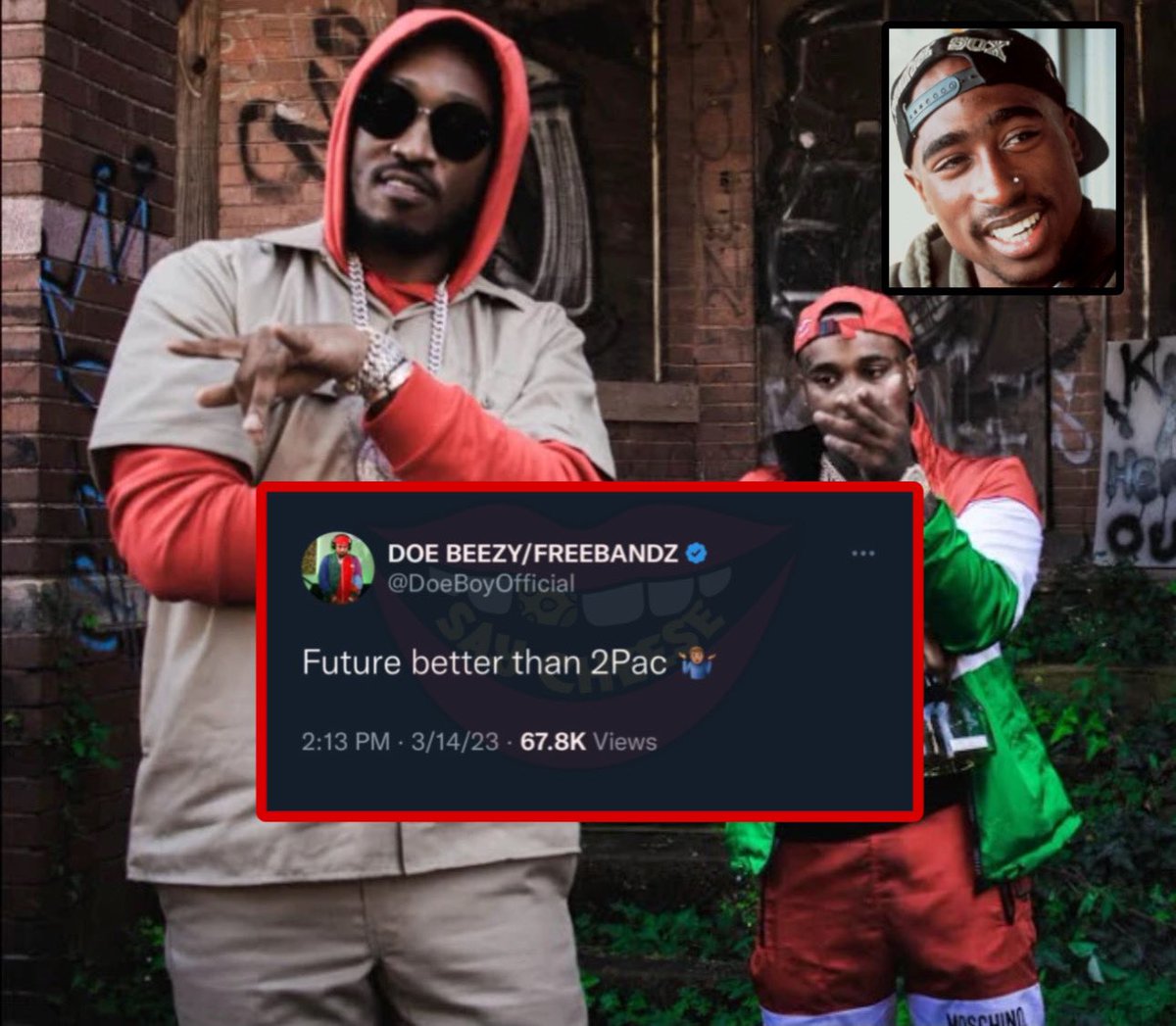SaycheeseDGTL's tweet photo. Doe Boy says Future is better than Tupac (post &amp; delete) https://t.co/e7MA7KLy8r
