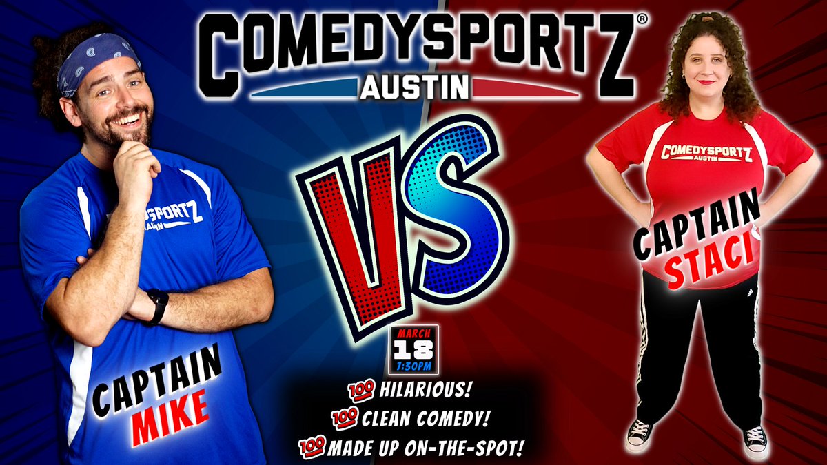 CSzAustin's tweet photo. Reserve those tickets and choose your seats! Kickoff: 7:30PM
#AustinCityLIMERICKS vs #CedarParkFEVERS in head-to-head comedy combat.
💯Hilarious! 💯Clean Comedy! 💯Made up on-the-spot
►https://t.co/QAbr7AeV36
#Do512 | #Do512FAMILY | #VisitAUSTIN https://t.co/oL7HWK3B5A