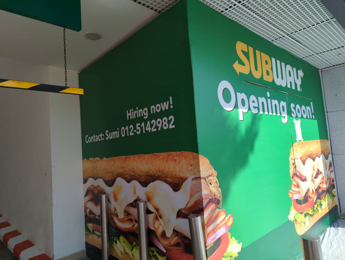 BJelutong's tweet photo. Subway at Radia Bukit Jelutong hiring now! #bukitjelutong https://t.co/AdXdouY8Jk
