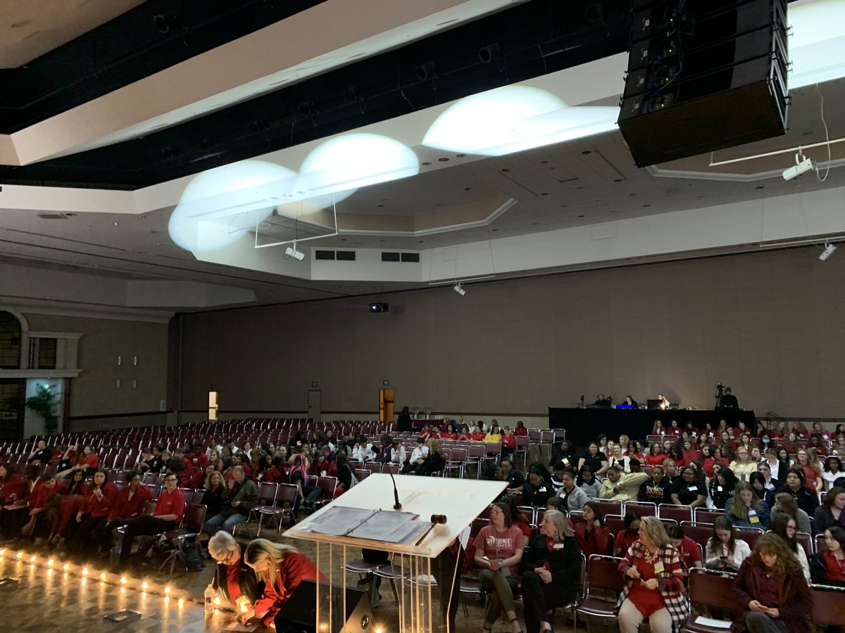Hey, #NCFCCLA! Interacting with our delegation was fun in the snack break! More awards were given out to many #incREDible chapters and we heard from our state officer candidates. Business and Recognition Session and the second day of our #NCslc23 was great! #HaveAHeartTakePart