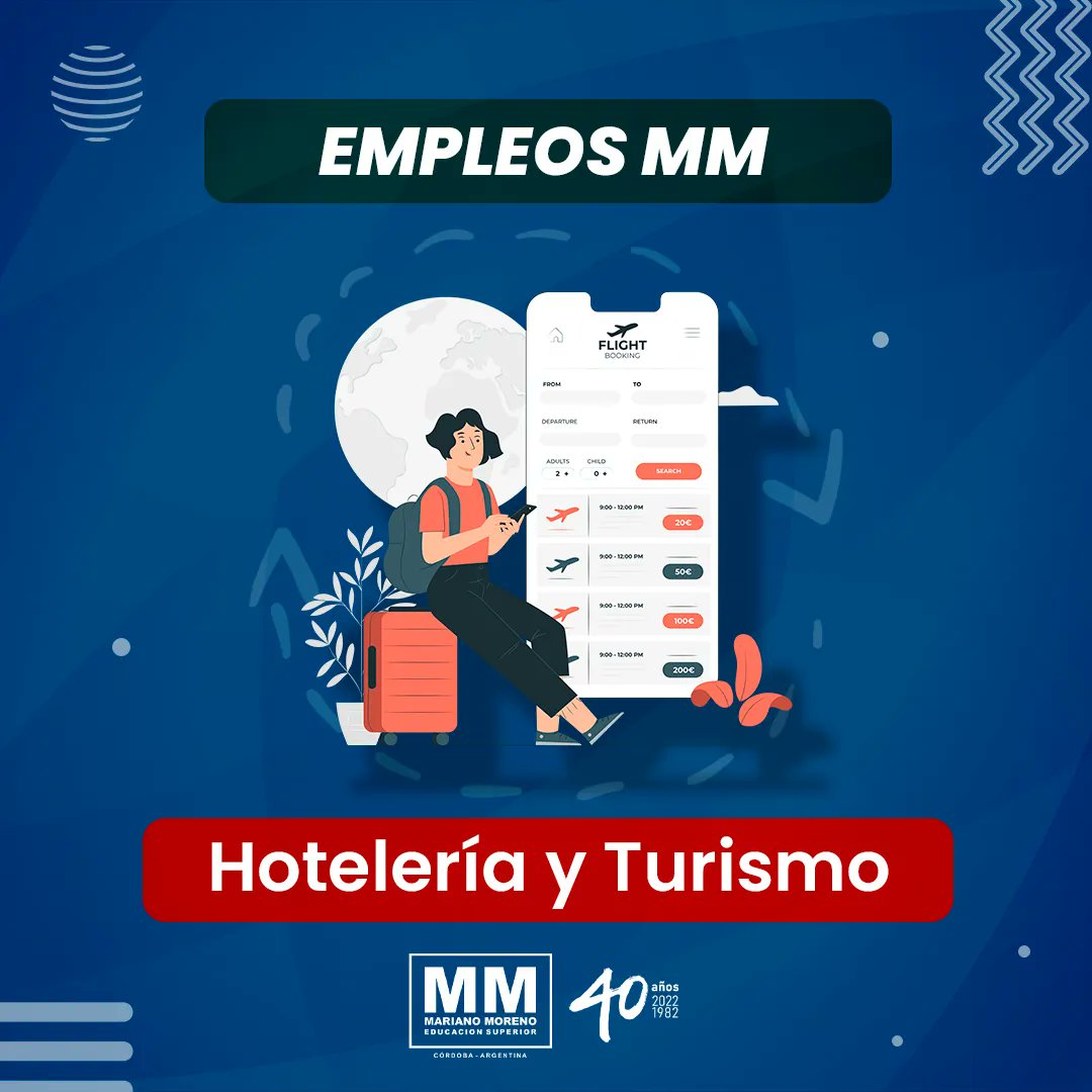 ✈️🛎️ Delfos Tour se encuentra en la búsqueda de estudiante avanzado de la carrera de Turismo y/o Hotelería para desempeñarse en el puesto de Ejecutivo/a de Reservas en Córdoba.

📲Info 👉 buff.ly/3l89MUx 

#EmpleoMM 💫 #PracticasMM ✍🏼