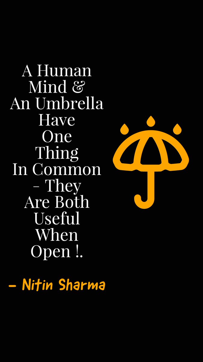 H A P P Y  M I D - W E E K  :)

#wednesdaymood 
#wednesdayfeels 
#WednesdayWisdom 
#wednesdayquotes 
#wednesdaythoughts 
#ThoughtofTheDay 
#FoodForThought 
#quotelovers 
#QuoteOfTheDay 
#instaquoteoftheday 
#umbrella 
#mind
#human
#openmindset 
#mindsetmatters 
#useful 
#quote