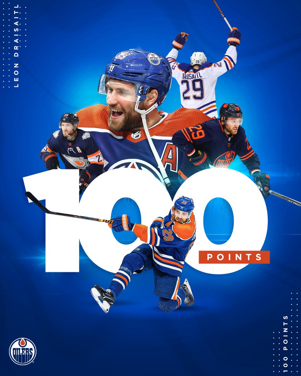 EdmontonOilers's tweet photo. 💯💯💯

With that goal Draisaitl has hit 100 points on the season! https://t.co/EoJDAJ4wnx