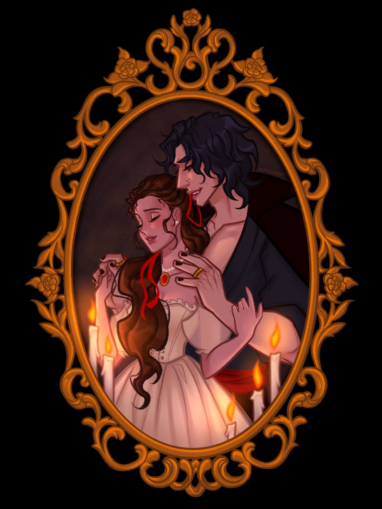 Vivsketchess's tweet image. ✨Vampire/Maiden AU✨
Finally finished it! been showing it on my stories since forever😅#reylo #rey #bensolo #myart