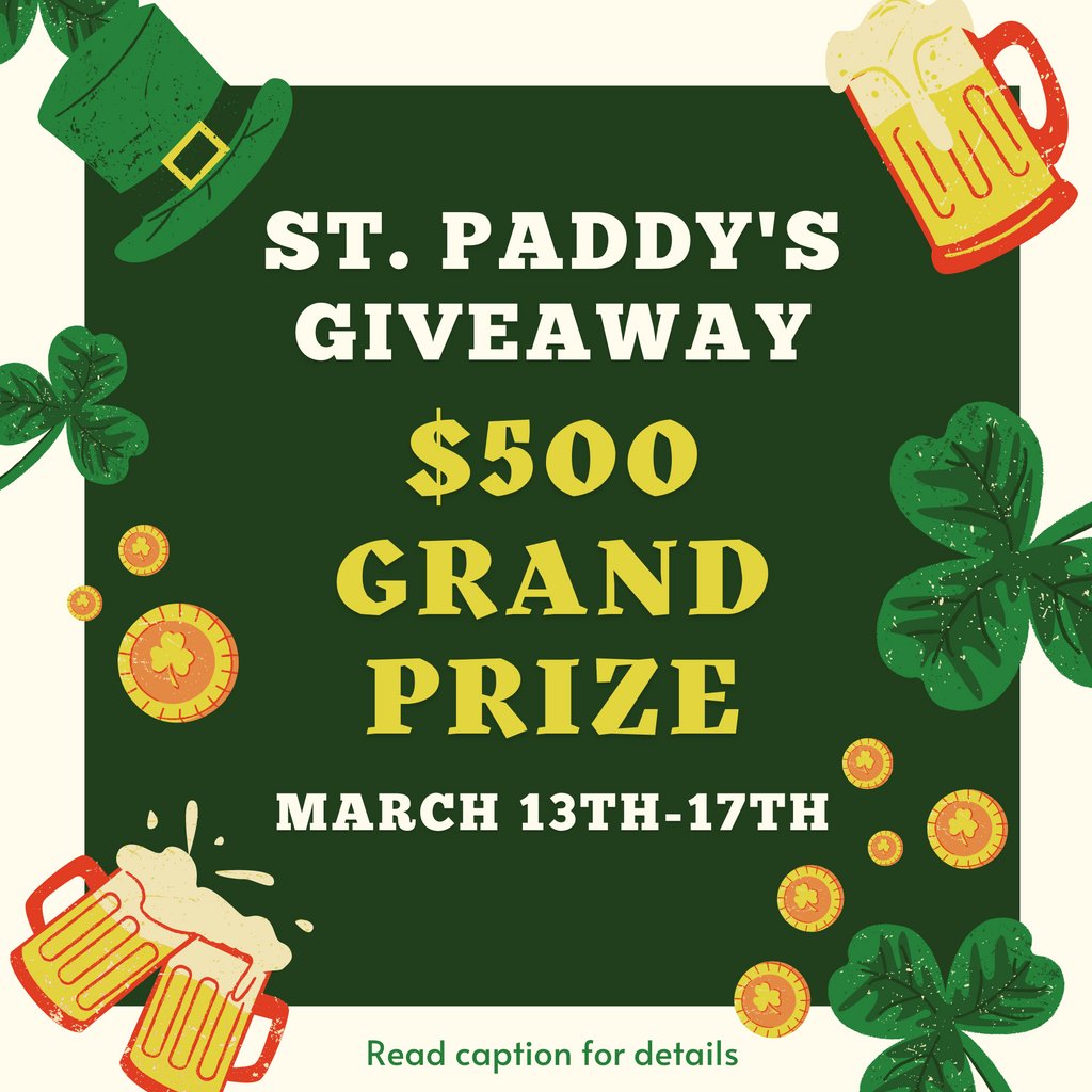 Happy Saint Paddy's Week! We hope you're all feeling lucky... Because we are having our biggest giveaway yet! ⁠
⁠
Any games booked within the next week (March 13th-17th) using the code "IMLUCKY" will be entered to win a $500 gift card. ☘️ ⁠
⁠
#stpaddysday #giveaway #hawaii