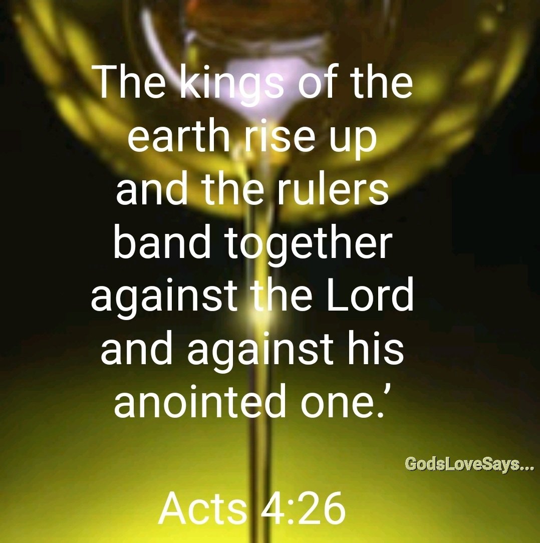 HornettPam's tweet photo. The kings of the earth rise up and the rulers band together against the Lord and against his anointed one.’
Acts 4:26
#GodsLoveSays #Acts #kings #earth #rise #rulers #band #togetheragainst #Lord #against #anointed https://t.co/MUtpCwgpEd