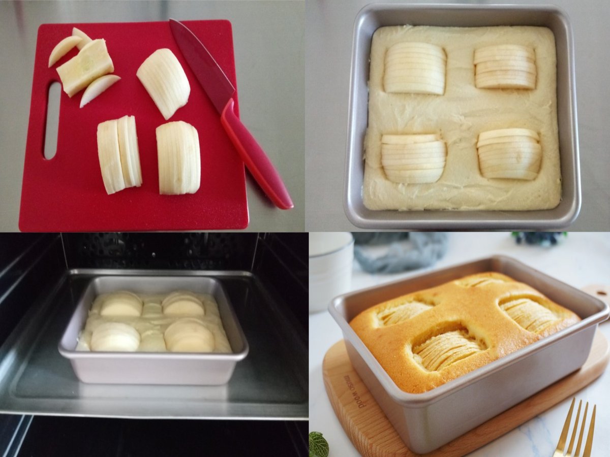 chua_zhuorui's tweet image. breakfast - apple sponge cake

#AspiringChef 👩🏻‍🍳
#lessusgar
#lowfatmilk