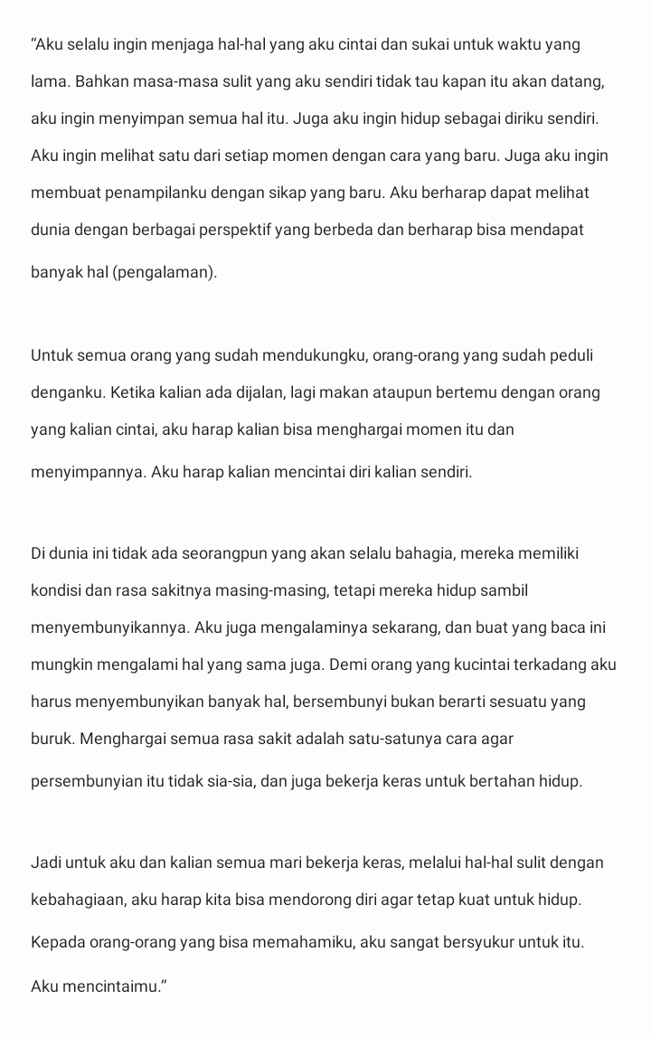 cortistwt_'s tweet photo. [230315] Instagram Update

Sangwon berusaha ngasih tau kita kalau dia udah bebas sekarang untuk ngelakuin hal apapun, dia juga berusaha ngasih tau biar kita selalu menghargai setiap momen yang kita buat sama orang-orang terdekat 🙁

#SANGWON https://t.co/qbB5atvlNi