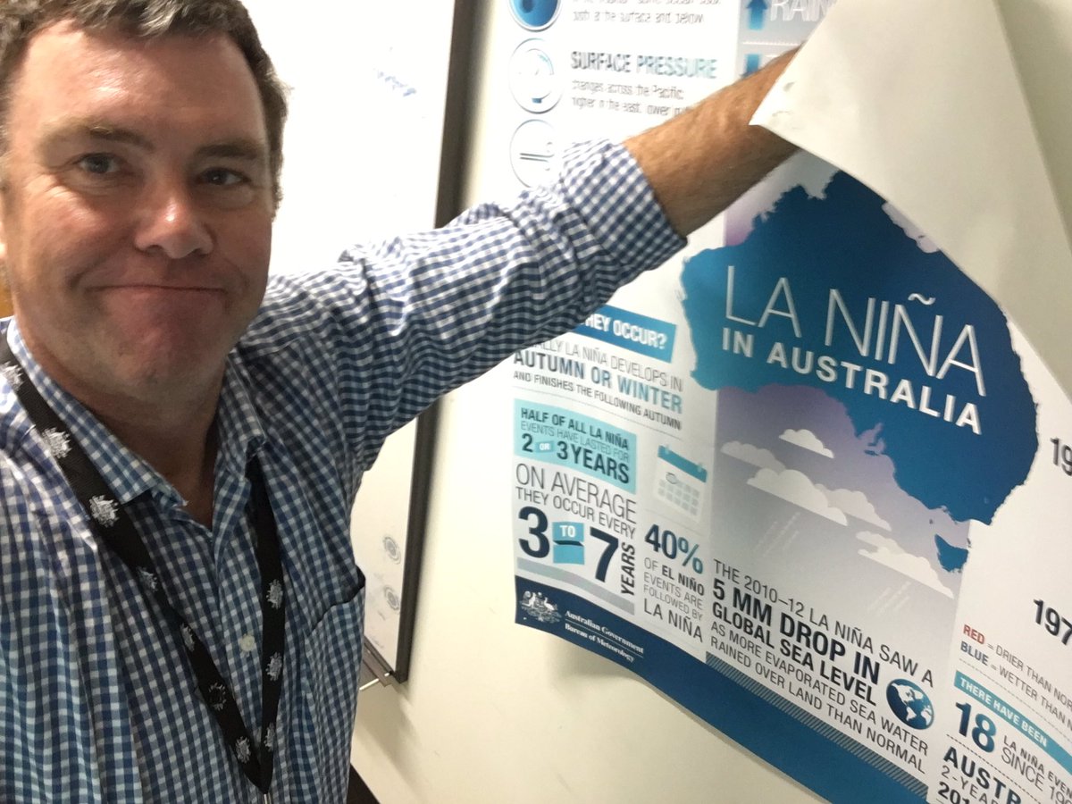 After 3 years, time to take down the La Niña poster. bom.gov.au/climate/enso/i…