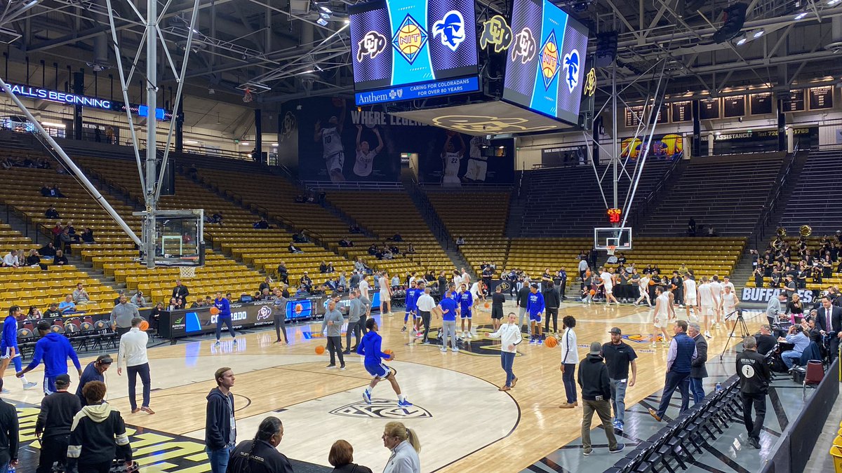 Jason_Marks42's tweet photo. Tip-off on the first round of the NIT is set to begin here in about 25 minutes! @CUBuffsMBB is set to take on the Seton Hall Pirates here in Boulder. https://t.co/Of26LtUdfm
