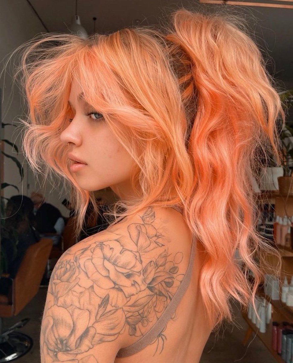 Peachy pony. 🍑 
Styled with <a href="/ghdNorthAmerica/">ghd North America</a> tools.