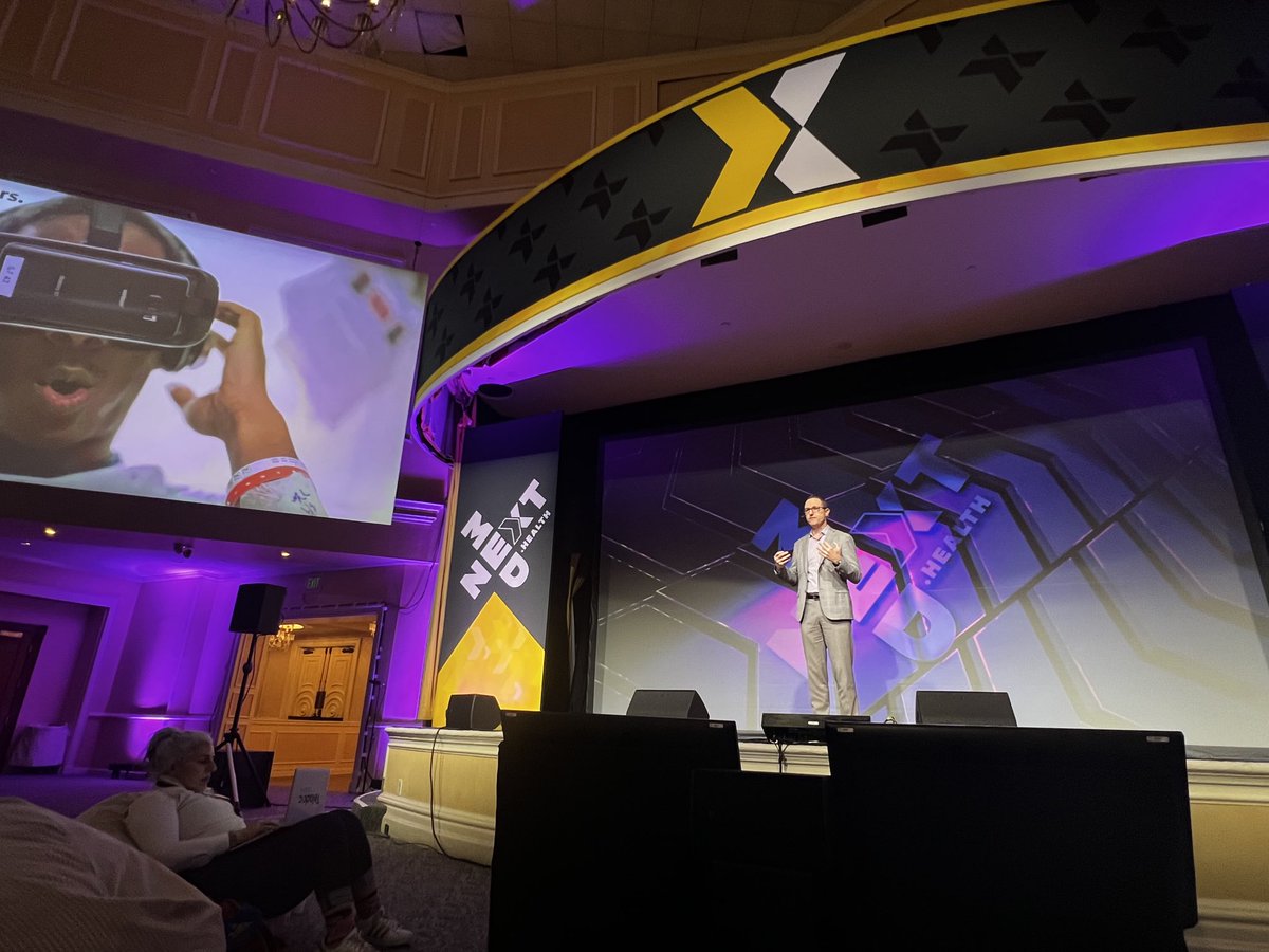 ZGJR's tweet photo. An inspiring talk, as always, on the power of #VR #XR #MXR #Mediverse by my great friend &amp; colleague ⁦@BrennanSpiegel⁩ at ⁦@NextMedHealth⁩ / The Therapeutic AWE of #ExtendedReality / ⁦@virtualmedconf⁩ #CollaborativeXR https://t.co/Mg36kWoFgz