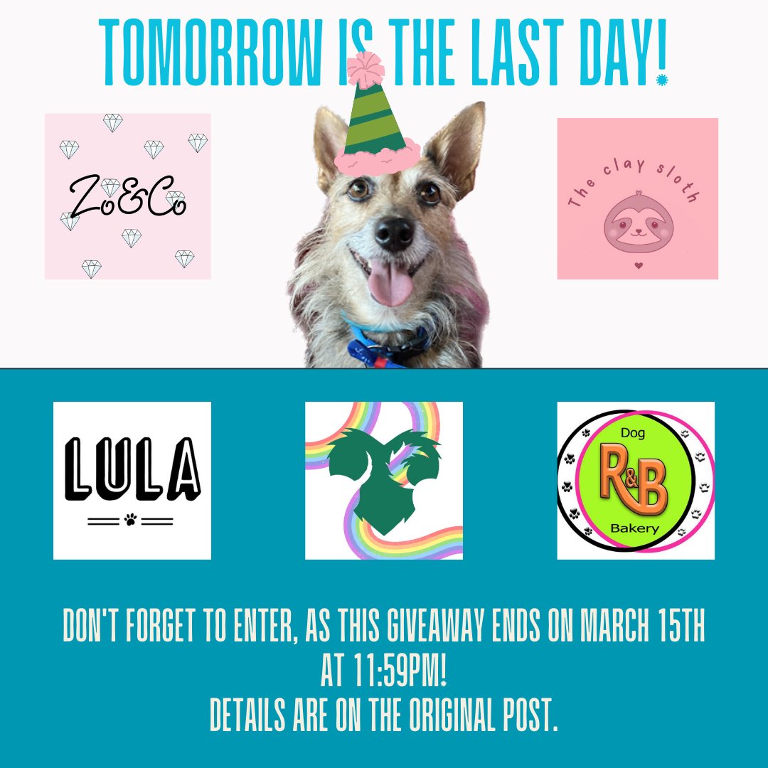 Just so you know! 🥳

#tomorrowismybirthday #woohoo #giveawayalert #giveaway #itsalmosttime #tomorrow #tomorrowistheday #giveaways #supportsmallbusiness #supportlocalbusiness #supportwomeninbusiness #dogproducts #dogtweet #dogtwitter #dogsontwitter #dogsoftwitter