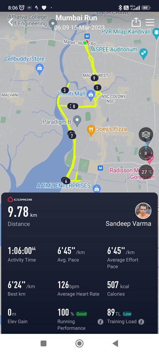 sandeepvarma15's tweet photo. The #MAFrun training continues, despite back to back meetings and late evenings.
Yesterday ran on hotel treadmill but was back with nature this morning.
@TheFitistan 
#healthylifestyle #healthiswealth #Run4GoodHealth #Natural_Immunity https://t.co/mbBQZaHdxd