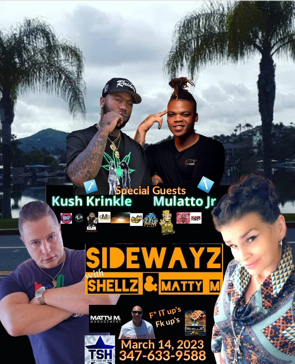 sbug926's tweet photo. Wednesday on Sidewayz with Shellz @sbug926 and Matty M. @MattyManagement Special guests @Kush_Krinkle and @mulattojr on @TopStarHipHopRa 9pmET call 📞 347-633-9588 and press 1 to talk @mackdrama1017 @Powertalk_w_og @PowertalkwithOg @TopStarHipHopRa #SidewayzwithShellzandMattyM https://t.co/xu1vZ2l3bF