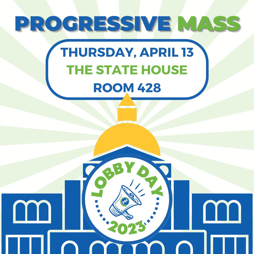 ProgressiveMass's tweet photo. Our 2023 lobby day is 4 weeks away on Thursday, April 13, at the State House! 

Can you join us? 

#mapoli 

https://t.co/QNQHWtFncw https://t.co/RM8v5jHoQy