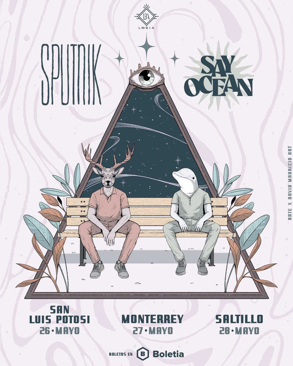 ¡Cámara te wacho en las del norte con <a href="/Sputnikband/">Sputnik</a> 🚐🙌!

<a href="/sayoceanband/">Say Ocean</a> 

🗓️ Viernes 27 de Mayo
📍 San Luis Potosí
🎟️ <a href="/boletia/">Boletia</a> 

🗓️ Sábado 28 de Mayo
📍 Monterrey
🎟️ <a href="/boletia/">Boletia</a> 

🗓️ Domingo 29 de Mayo
📍 Saltillo
🎟️ <a href="/boletia/">Boletia</a> 

Obviamente fotos de <a href="/rmrzleon/">Ramírez León</a> 😍