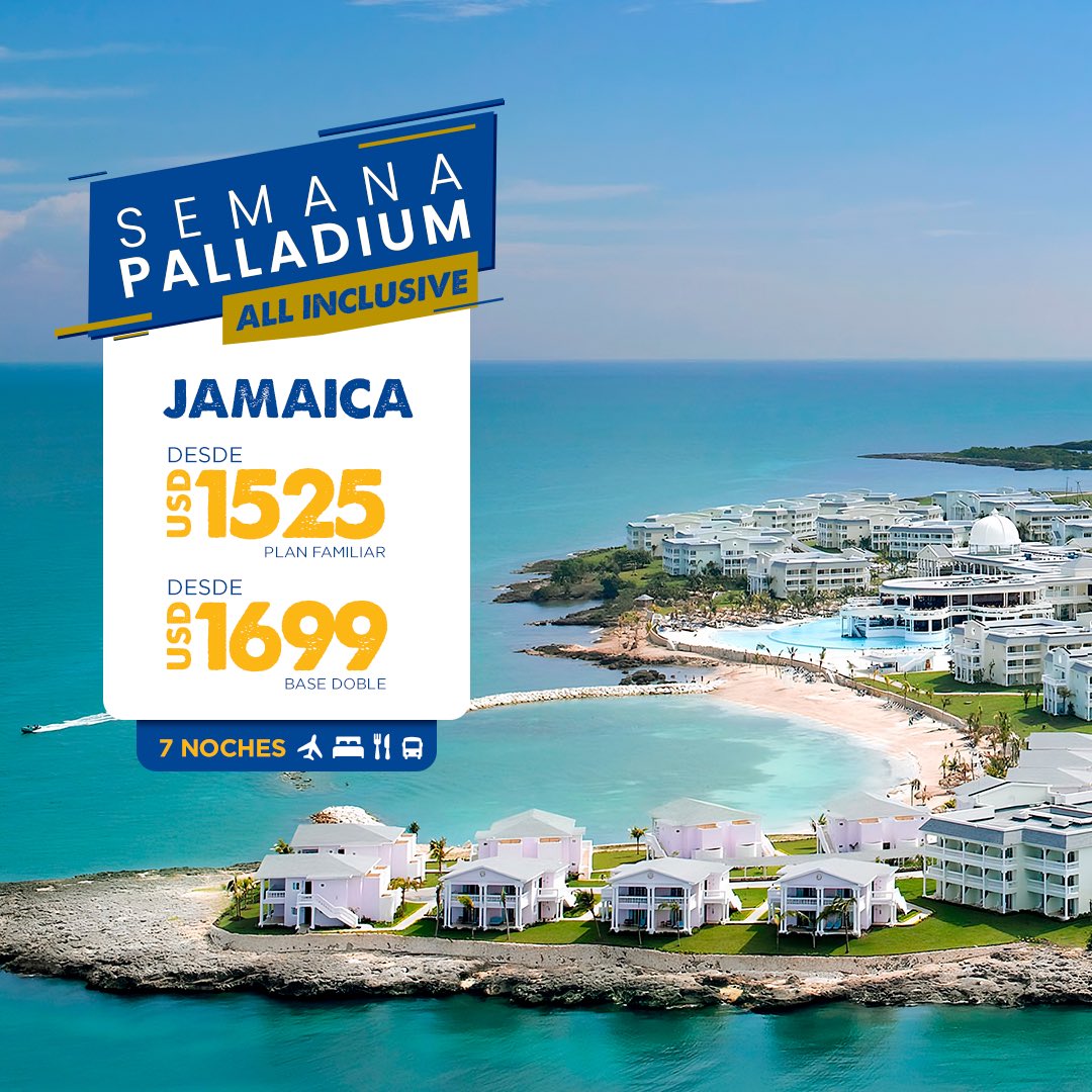 LLEGÓ LA SEMANA PALLADIUM🤩🙌
Viví unas vacaciones All Inclusive en los mejores resorts de lujo categoría 5 estrellas a un precio imperdible!

Todos los paquetes incluyen Vuelos + 7 noches All Inclusive + Traslados

👉 Contactanos ahora ¡Promo disponible por tiempo limitado!
