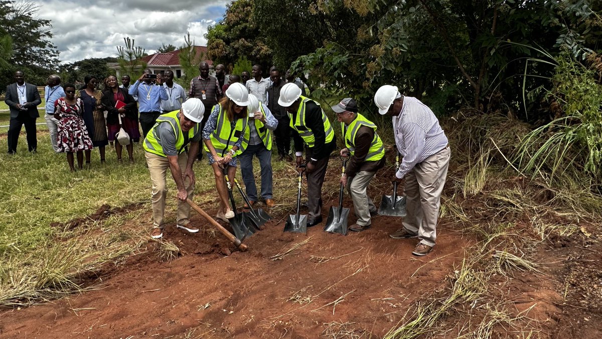 cgedu's tweet photo. A delegation from @CGEDU traveled to #NdolaZambia this week to celebrate the breaking of ground for a new engineering classroom building at @NorthriseUniversity. Northrise is already making significant contributions to the nation in its brief 20 year history. https://t.co/iFMKD4GZjf