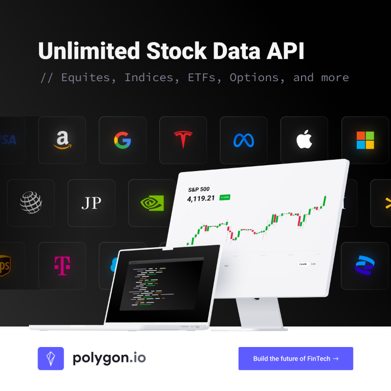 massive_com's tweet photo. Get instant access to real-time and historical financial market data via an intuitive, easy-to-use API. Built by developers, for developers.