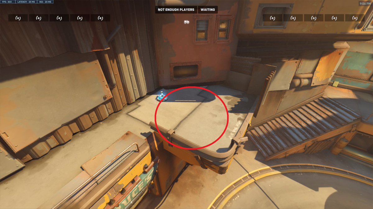 clairvoyan7's tweet photo. 💡HEADS UP SUPPORT PLAYERS! 💡

When the enemy team has a Wrecking Ball, make sure to stack all your squishies here! Its really strong as he doesn't have an easy way to get up to you without committing cooldowns! https://t.co/CJ3fX1gU9f