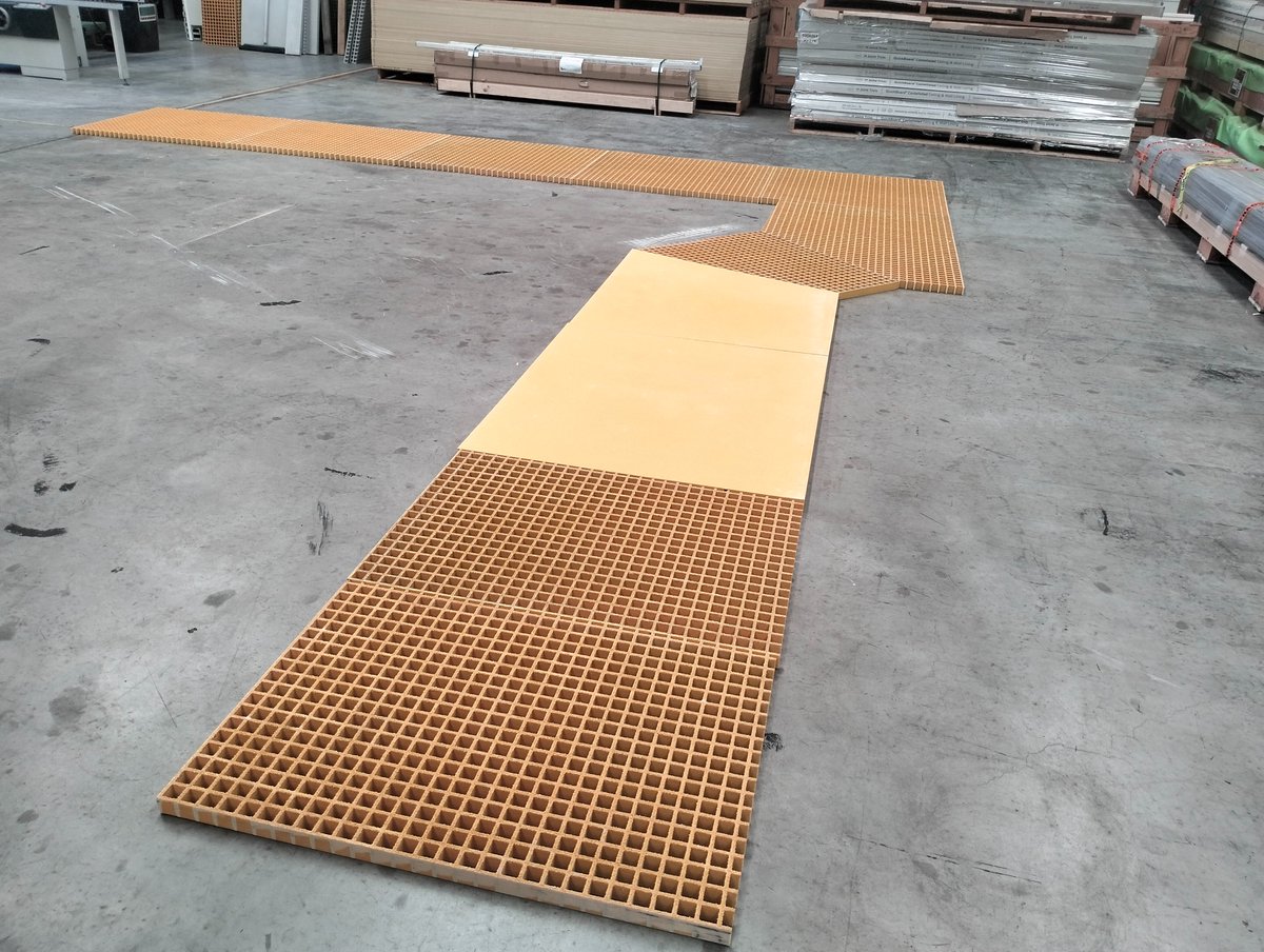 PermaStruct's tweet image. Our warehouse set up a new FRP job for Pinjarra WA! This job with Standard Mesh FRP will be jetty over the Murray River. Our FRP products are perfect for commercial jobs, meaning it is a no brainer when it comes to commercial walking surfaces.

#perma #permastruct #frp