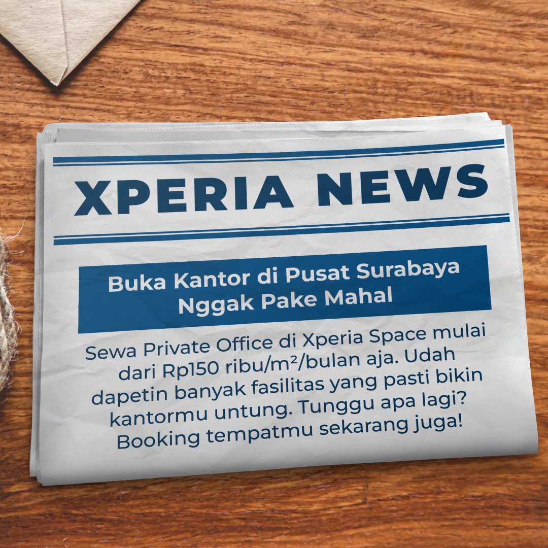 xperia_space's tweet image. Mau buka kantor ga perlu nguras rekening, yang murah-murah aja udah dapet tempat strategis di pusat kota Surabaya🔥 Meskipun murah, fasilitasnya gak kaleng-kaleng loh!😀

#XperiaSpace #CollaborativeSpace