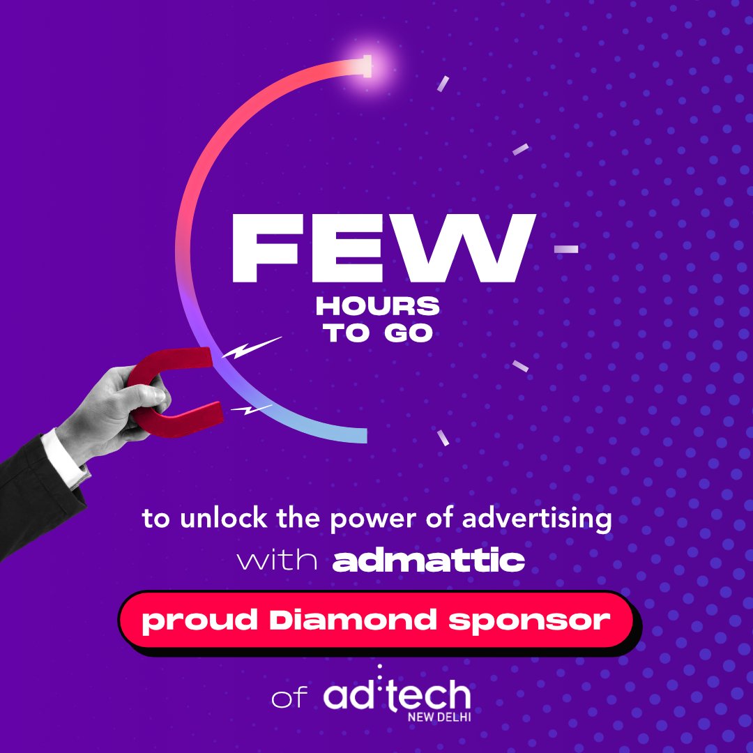admattic's tweet image. Looking forward to seeing you at ad:tech India 2023 on March 15th and 16th. 

📍Venue: The Leela Ambience Gurugram Hotel. 
Booth No: 16
.
.
#adtech2023 #newdelhi #advertisingandmarketing #digitaltransformation #martech #advertising #technology #networking #admattic