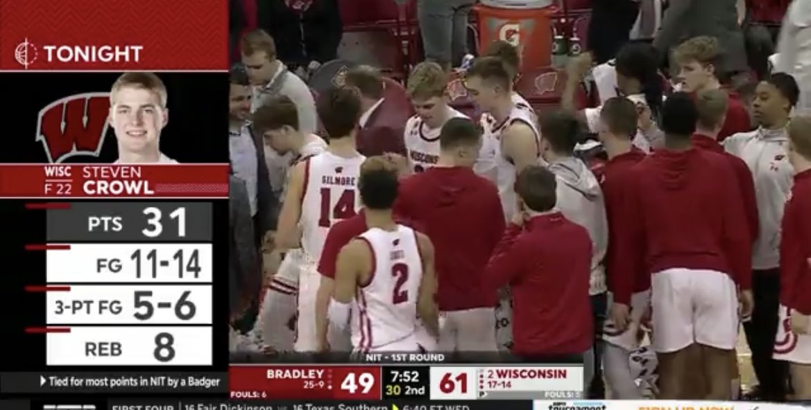 BarstoolBigCat's tweet photo. Badger peaking at the right time https://t.co/fwVg7c6BHk