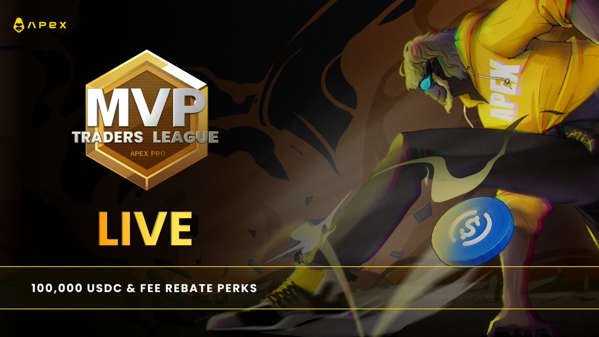 Traders, assemble ⚔️
The competition is NOW OPEN! 

Race to the top, contend for the grand prize:
🔸Up to 100,000 $USDC main prize pool
🔸5,000 $USDC side prize pool
🔸Trading fee rebates

Let the battle begin!
➡️ news.apex.exchange/MVP-
📖news.apex.exchange/MVP